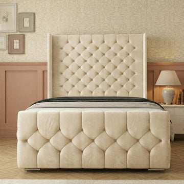 Remora Chesterfield Wingback Bed
