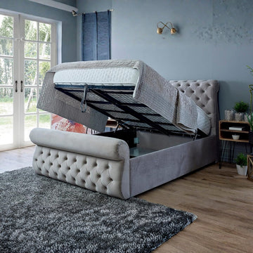 Scrolling Chesterfield Bed